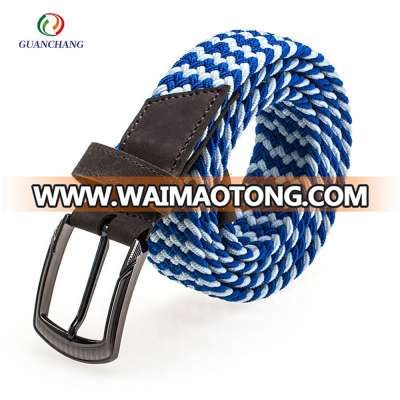 Bottom cost custom hot selling braided men's thin fashion belt for jeans